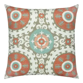 22" Square Elaine Smith Pillow  Suzani Oasis