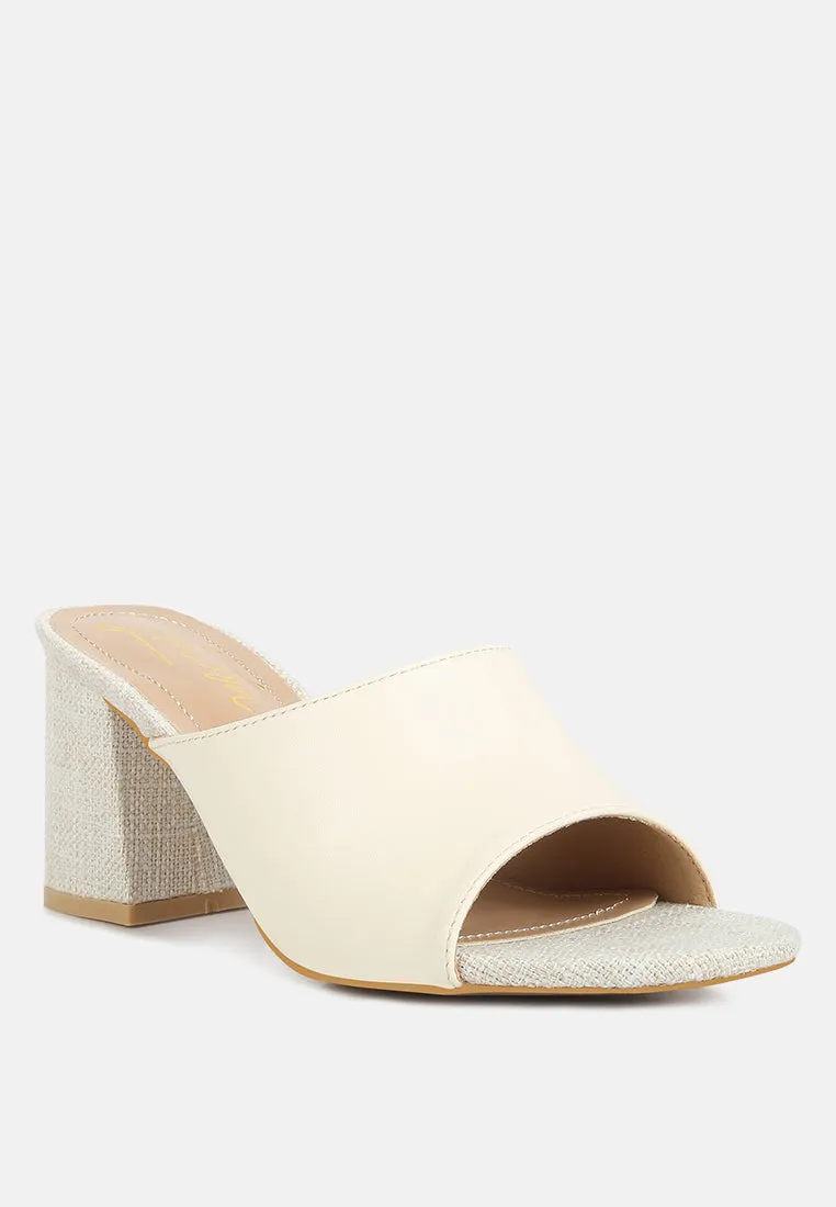 Addie Block Heel Slip On Sandals By Ruw