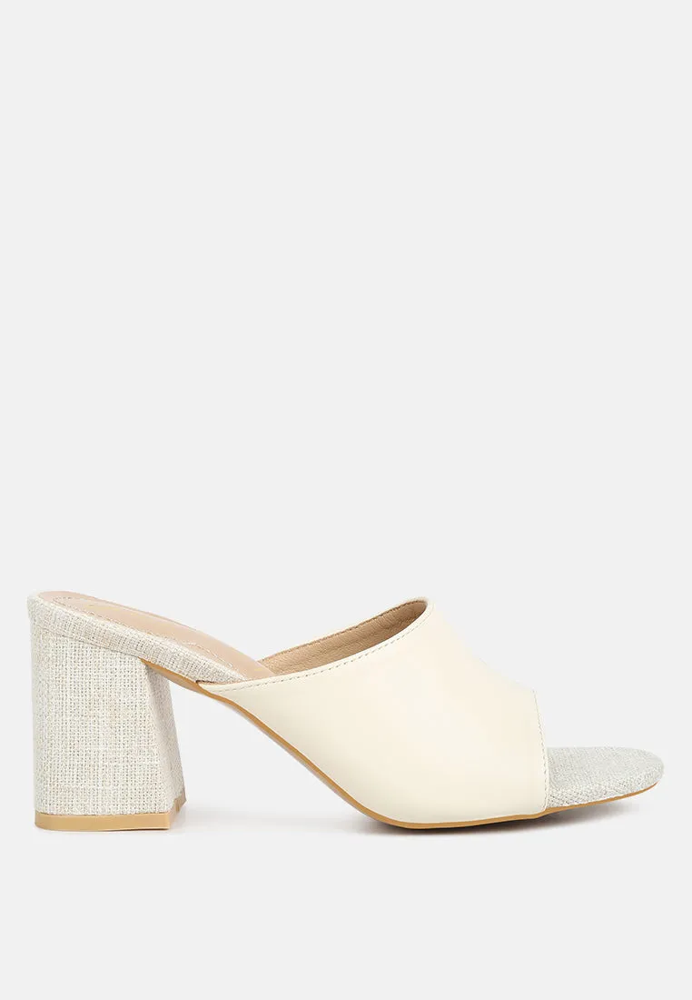 Addie Block Heel Slip On Sandals By Ruw