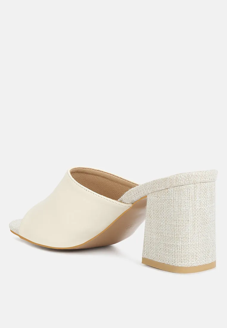 Addie Block Heel Slip On Sandals By Ruw