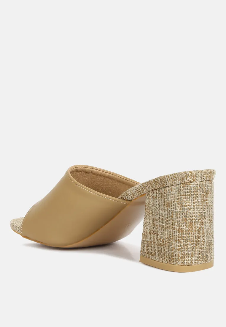 Addie Block Heel Slip On Sandals By Ruw