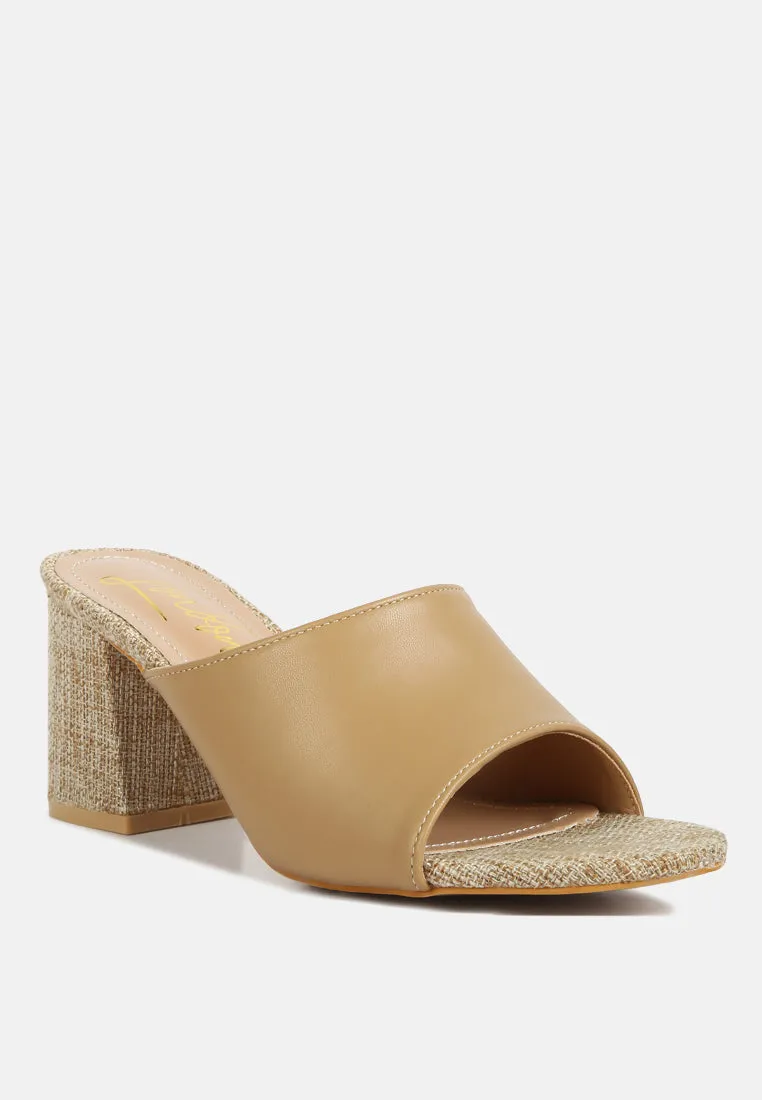 Addie Block Heel Slip On Sandals By Ruw