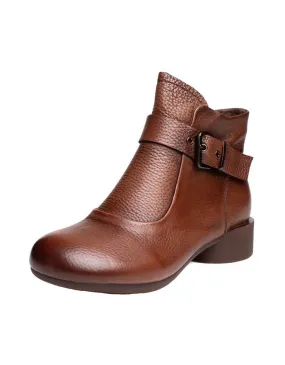 Ankle Buckle Comfortable Winter Ankle Boots