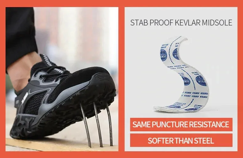 Anti-collision and Anti-smashing Breathable Safety Shoes