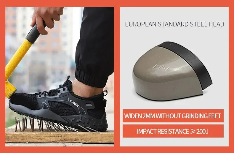 Anti-collision and Anti-smashing Breathable Safety Shoes