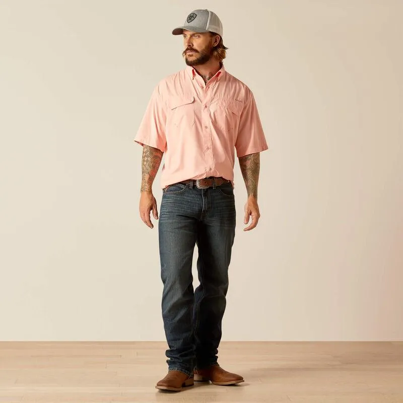 Ariat Men's Apricot Blush VentTEK Outbound Classic Fit Short Sleeve Western Shirt 10048735