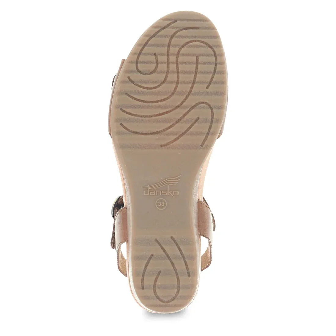 Arielle Adjustable Wedge Sandal in Tan