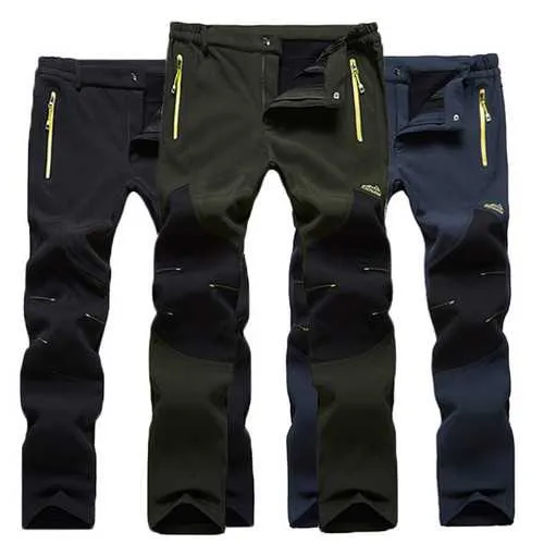 Autumn Winter Outdoor Sports Climbing Trousers Waterproof  Warm Thick Lovers Assault  Pants