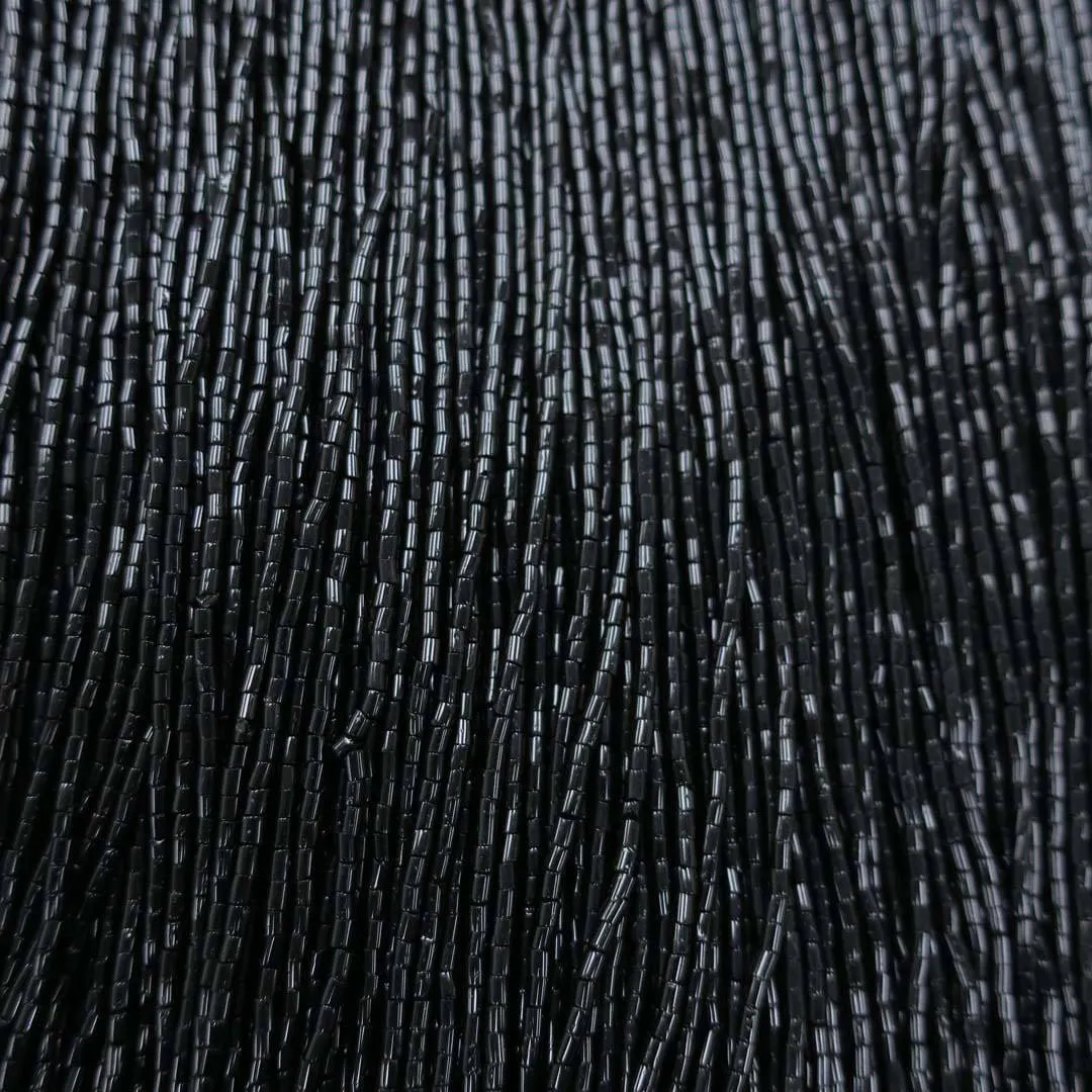 Black Fringe Beaded Fashion Fabric