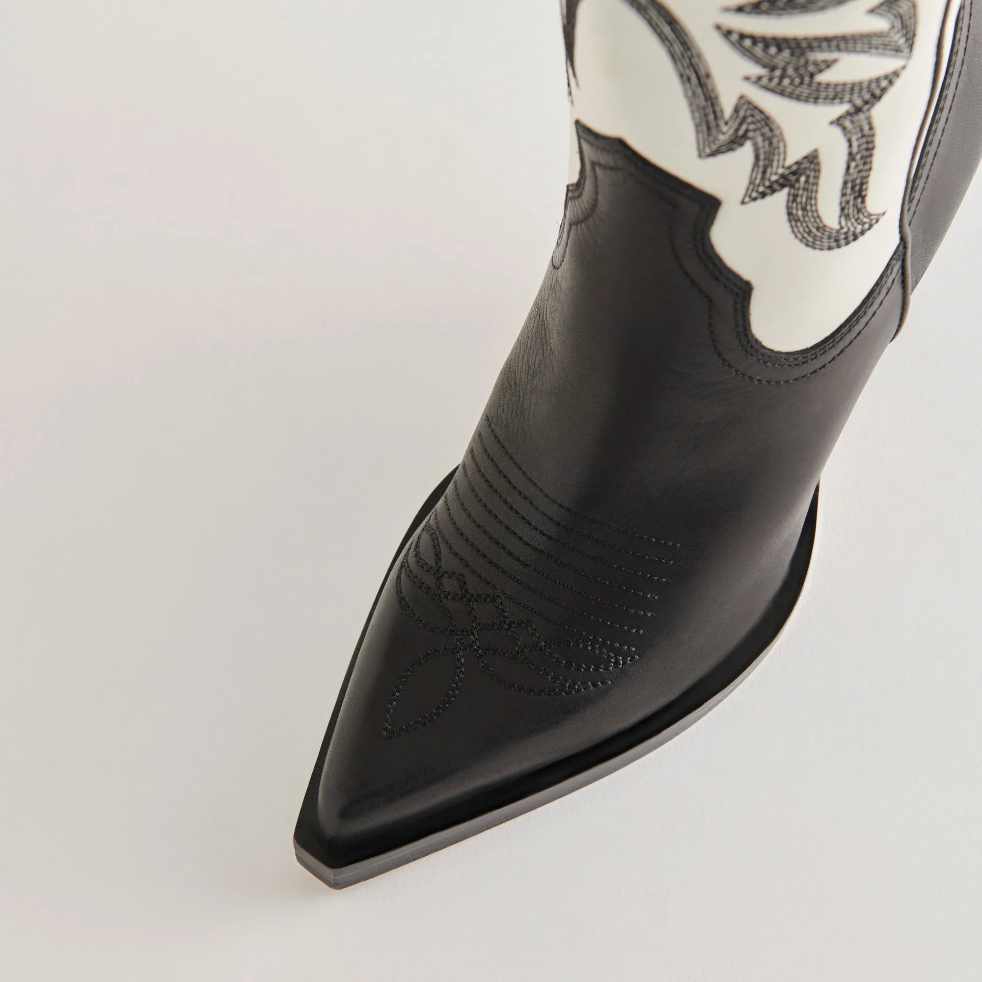 BLANCH BOOTS BLACK WHITE LEATHER