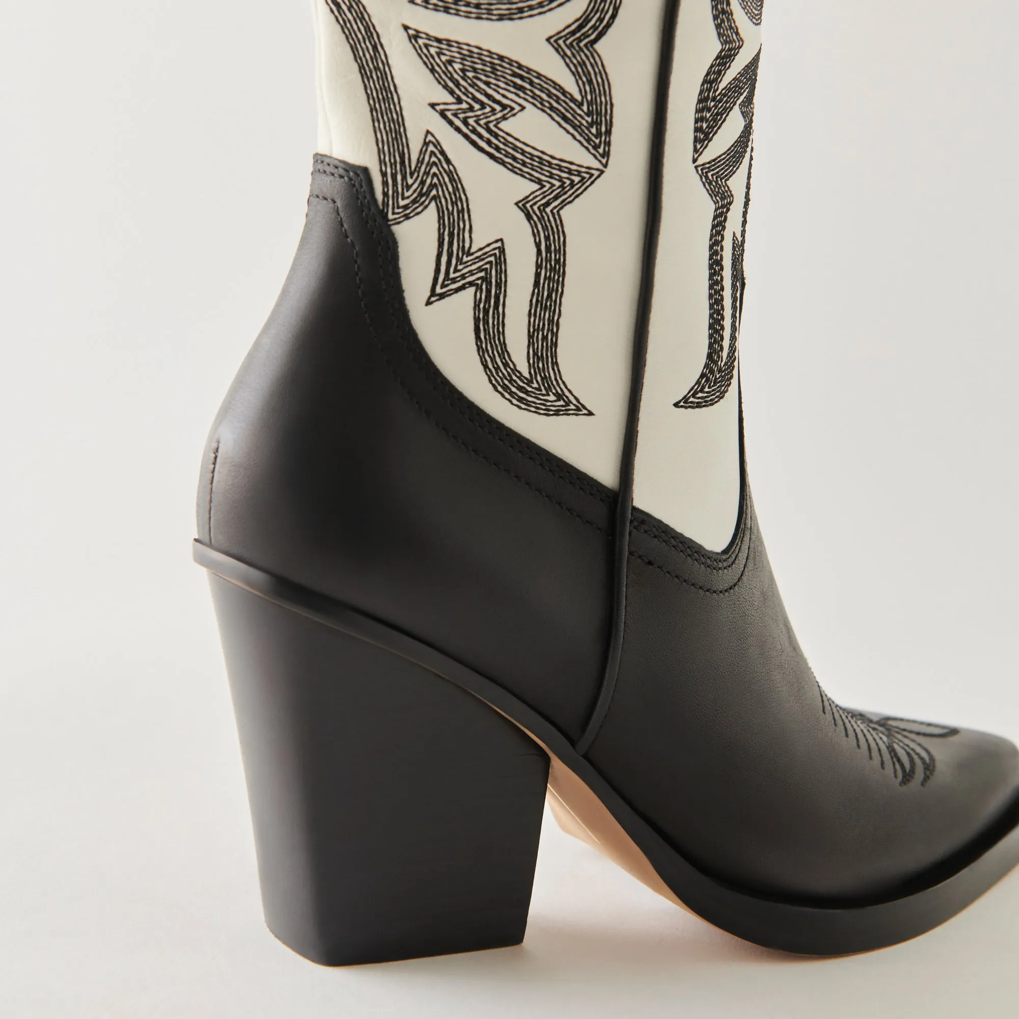 BLANCH BOOTS BLACK WHITE LEATHER