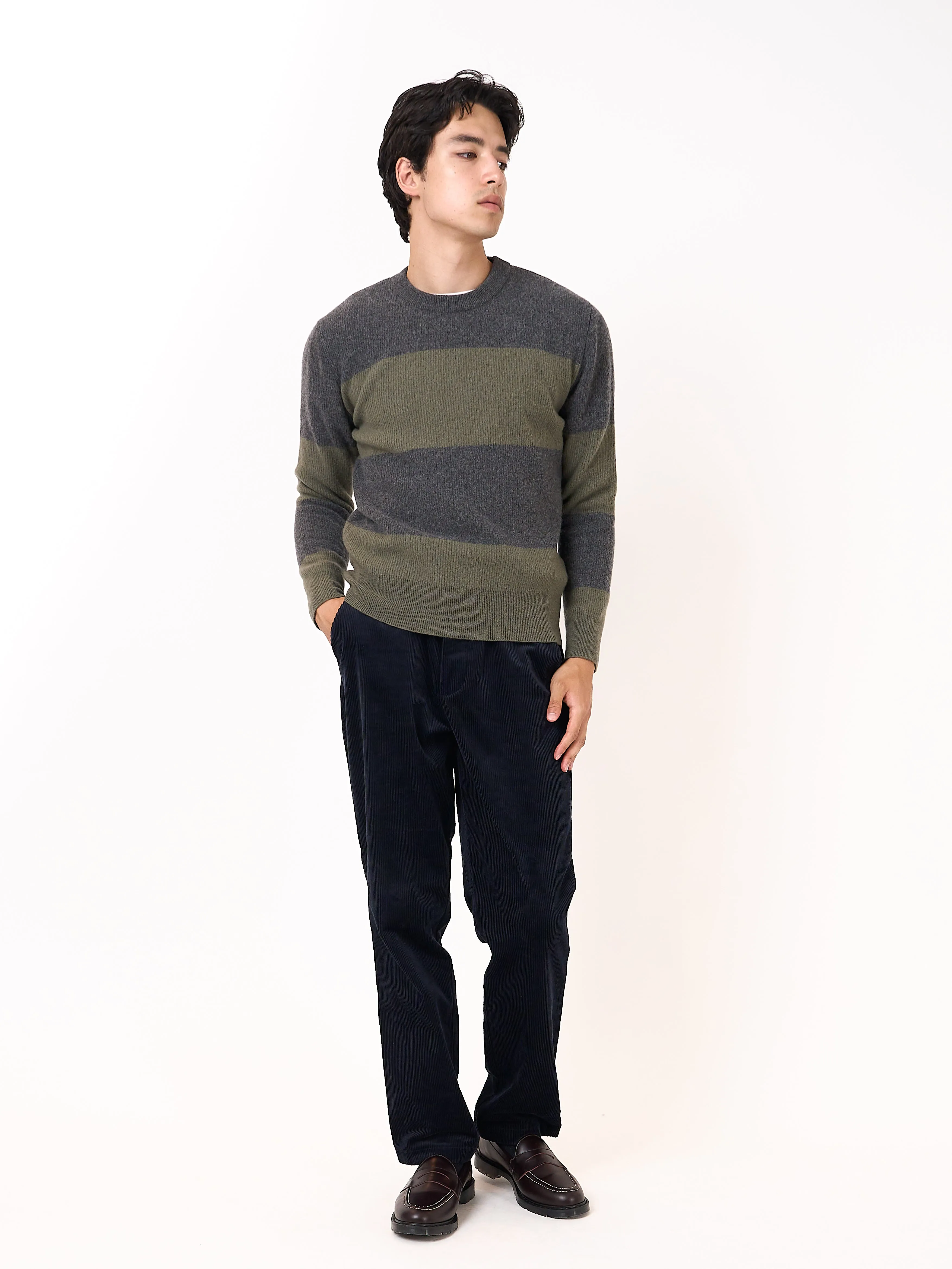 Blenheim Jumper Paxton Charcoal/Sage Green