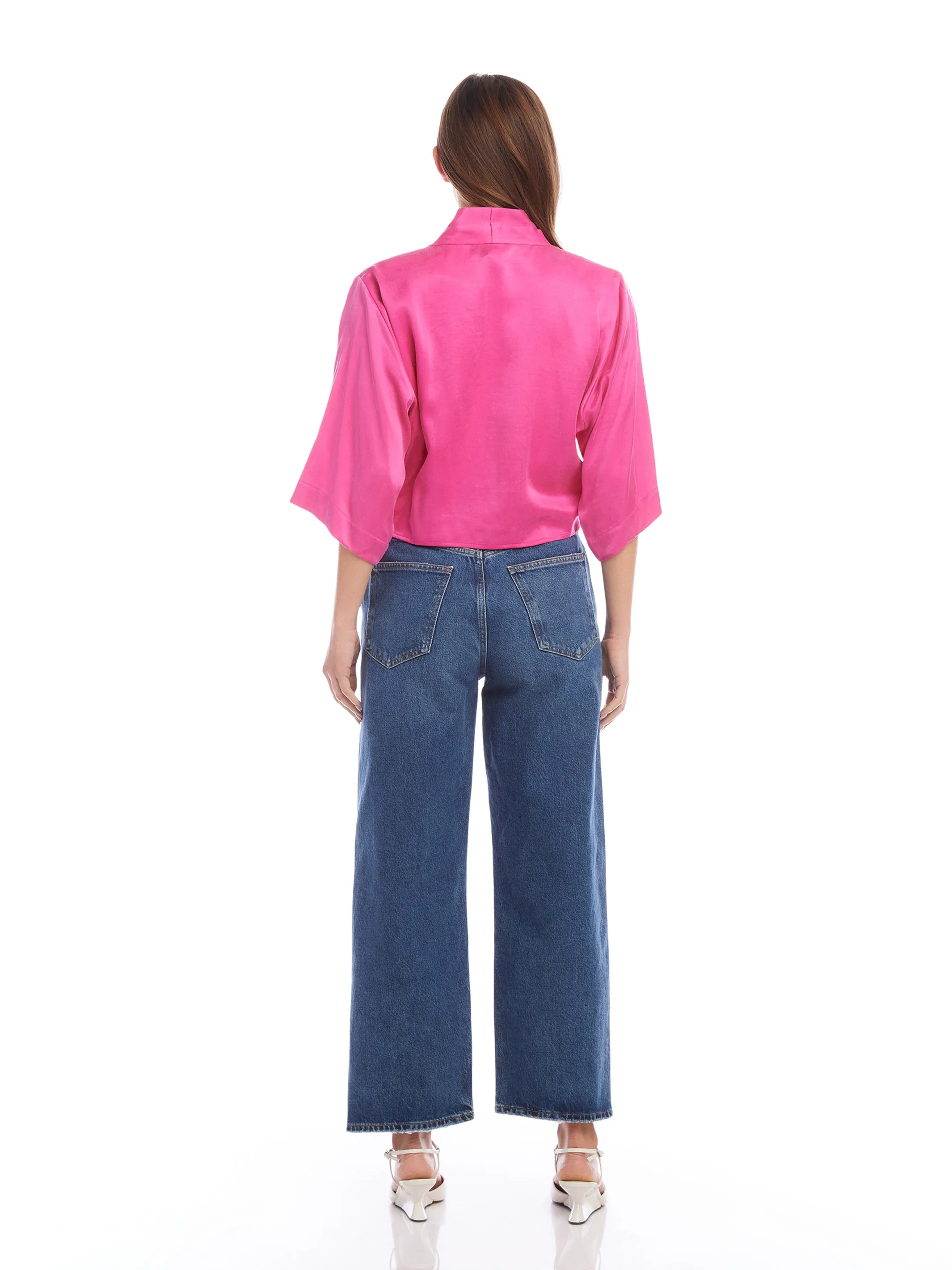 Blouson Tie-Front Blouse