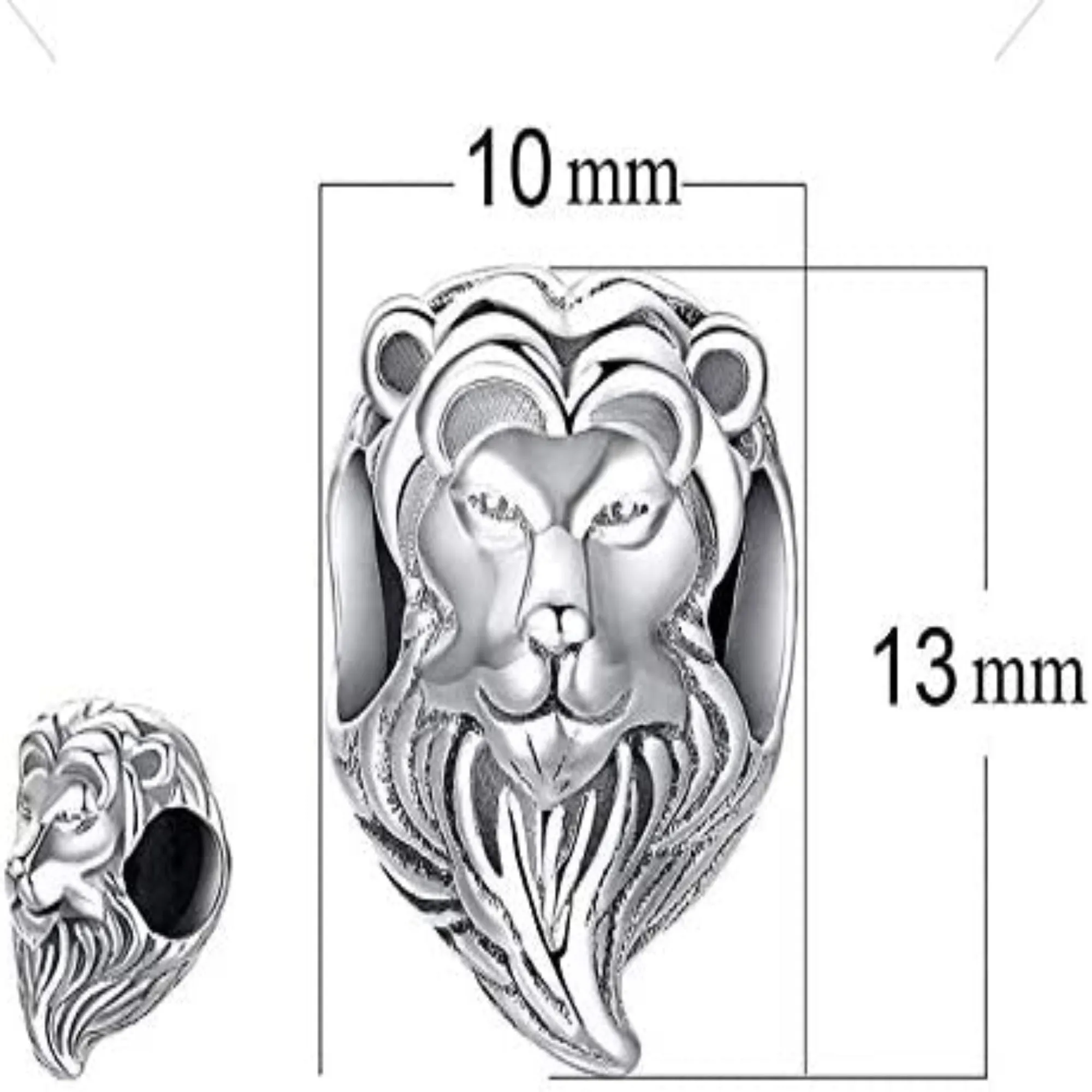 Brave Lion Bead Charm