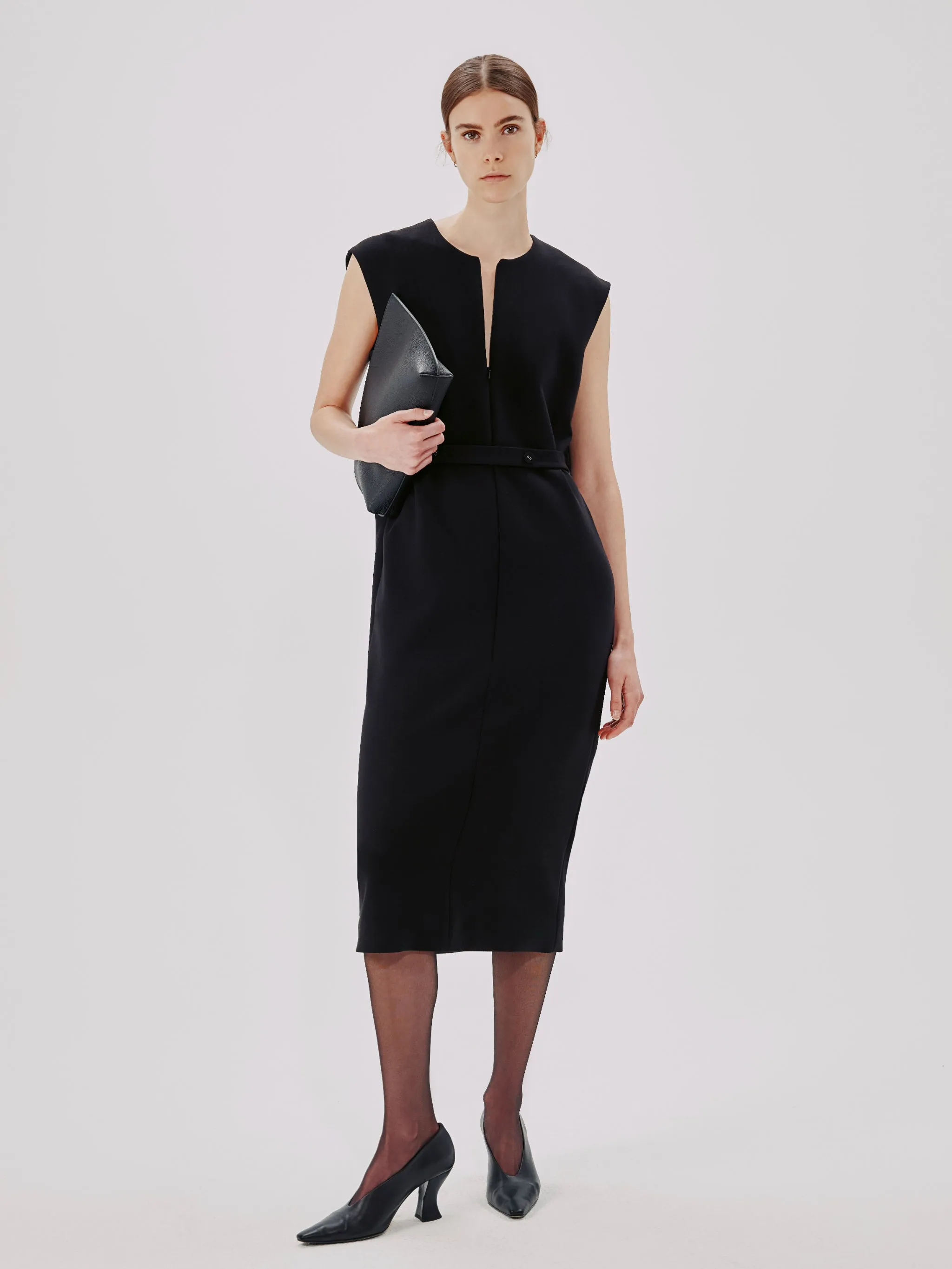 Cape Back Sheath Dress