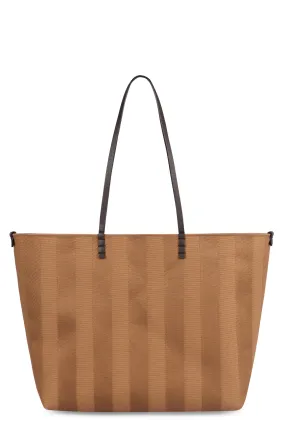 CAPPUCCINO-COLOURED ROLL LARGE REVERSIBLE SHOPPER BAG