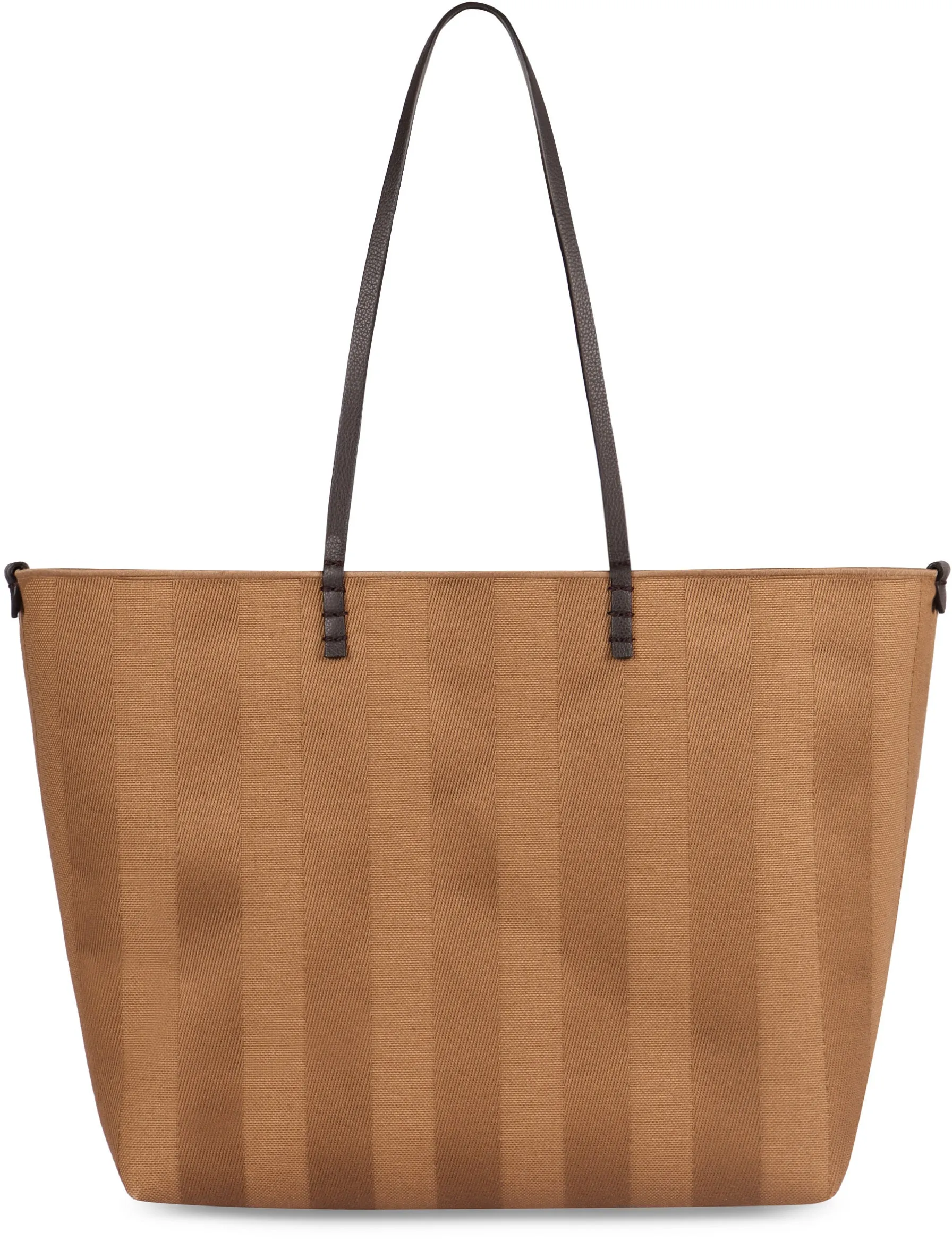 CAPPUCCINO-COLOURED ROLL LARGE REVERSIBLE SHOPPER BAG