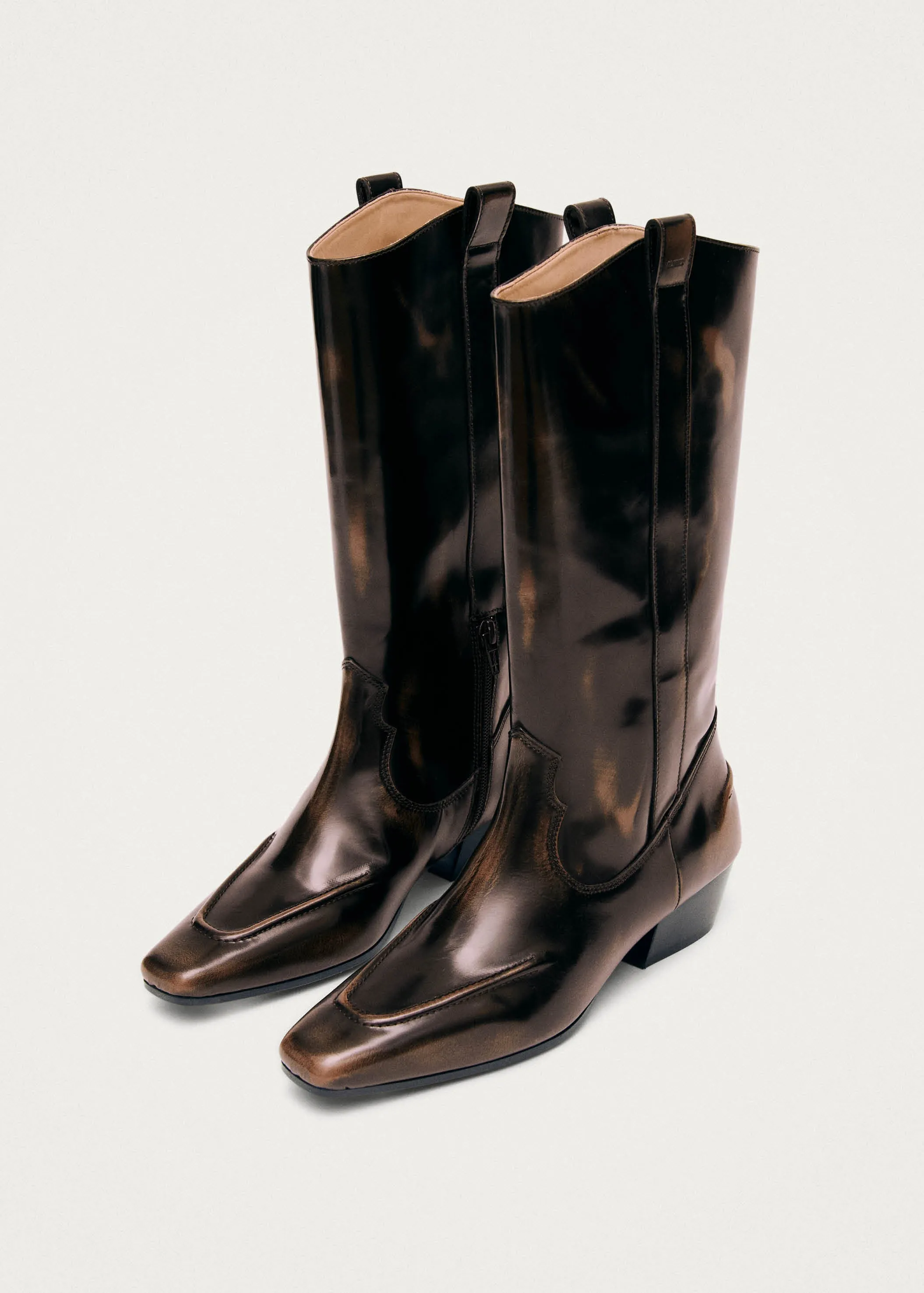 Chase Brushed Brown Leather Boots