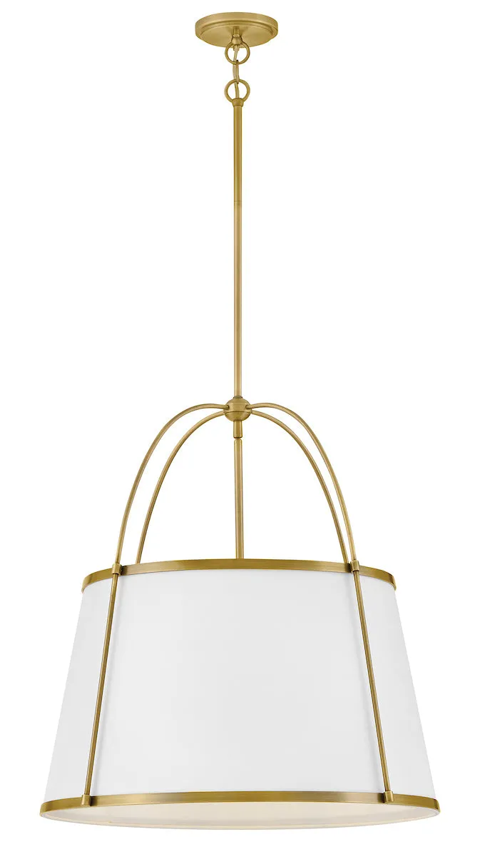 Clarke Drum Chandelier - Brass