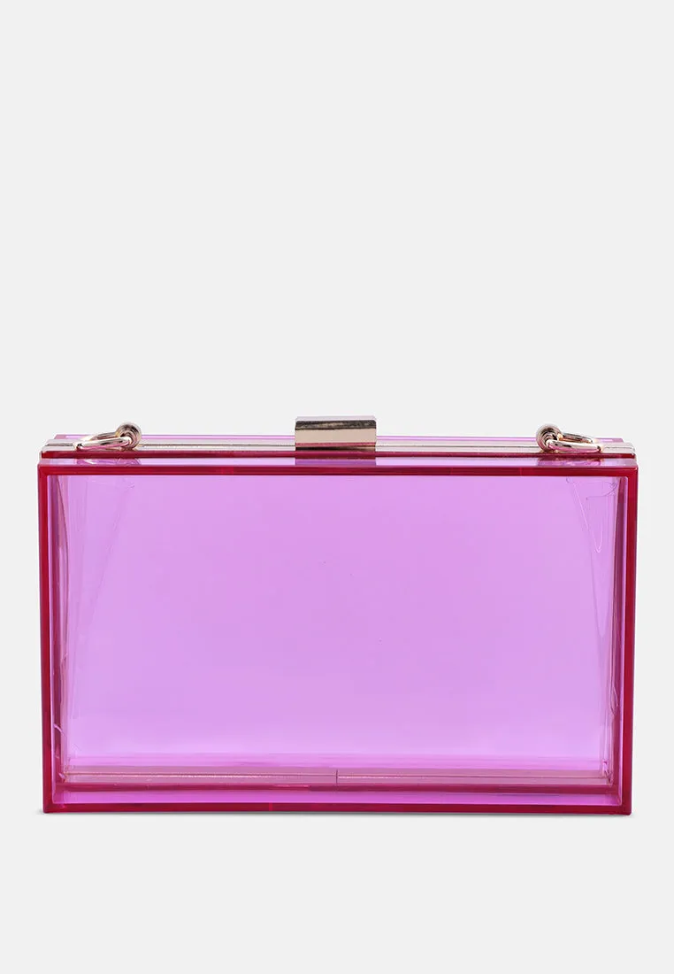 Clear Rectangle Clutch Bag