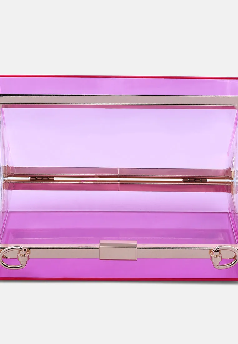 Clear Rectangle Clutch Bag