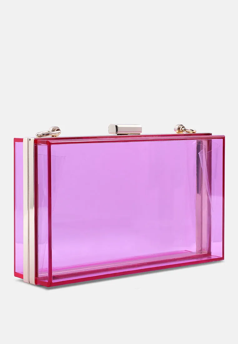 Clear Rectangle Clutch Bag