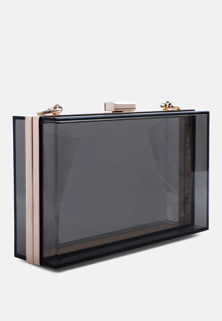 Clear Rectangle Clutch Bag