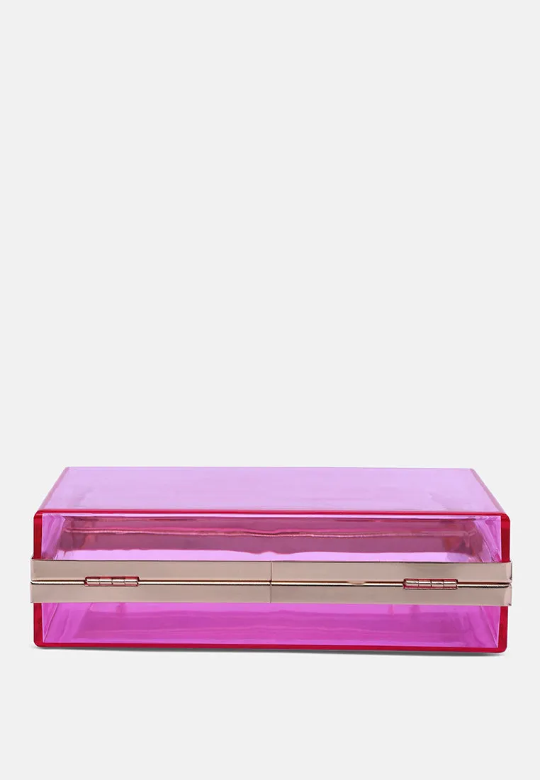 Clear Rectangle Clutch Bag