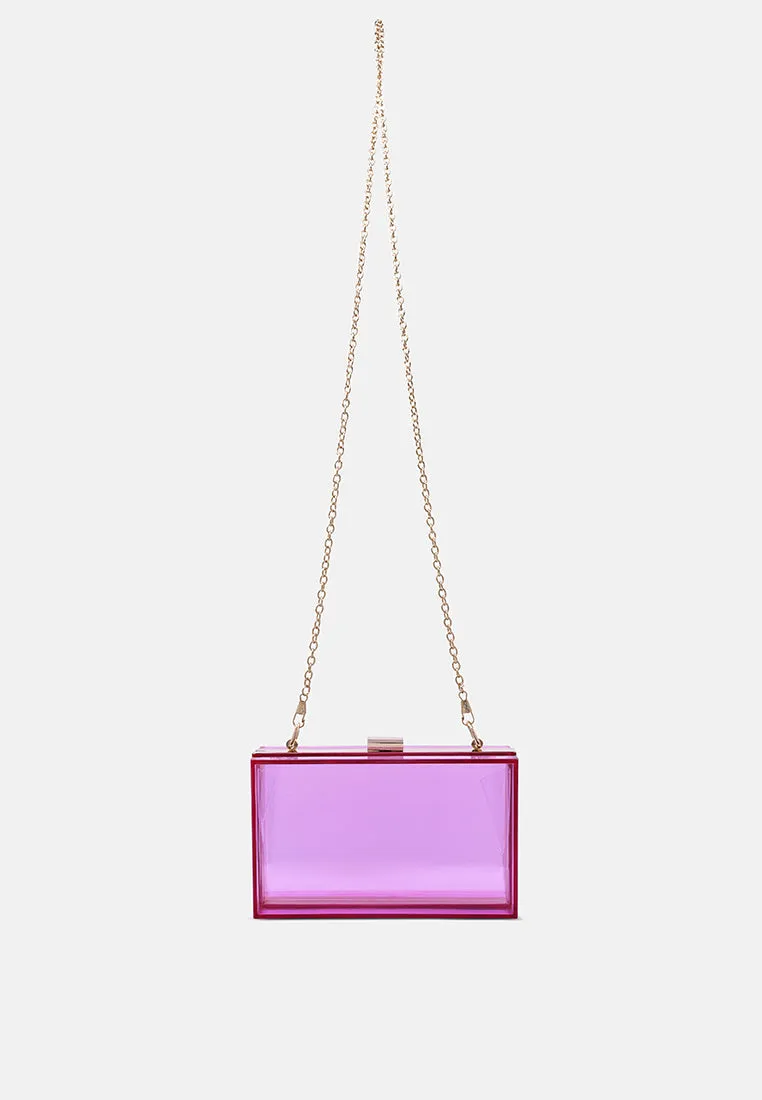 Clear Rectangle Clutch Bag