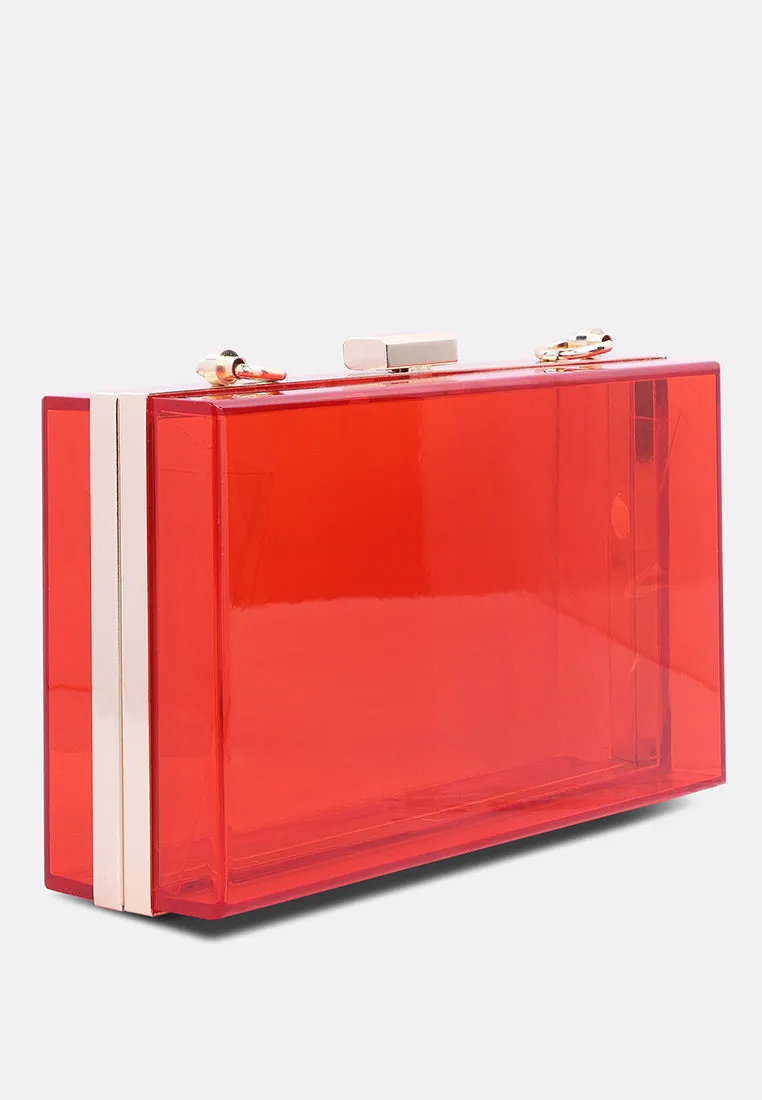 Clear Rectangle Clutch Bag