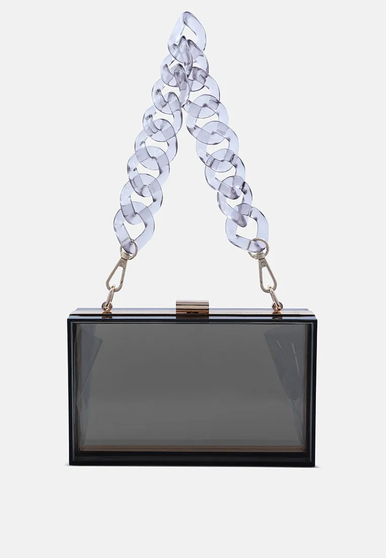 Clear Rectangle Clutch Bag