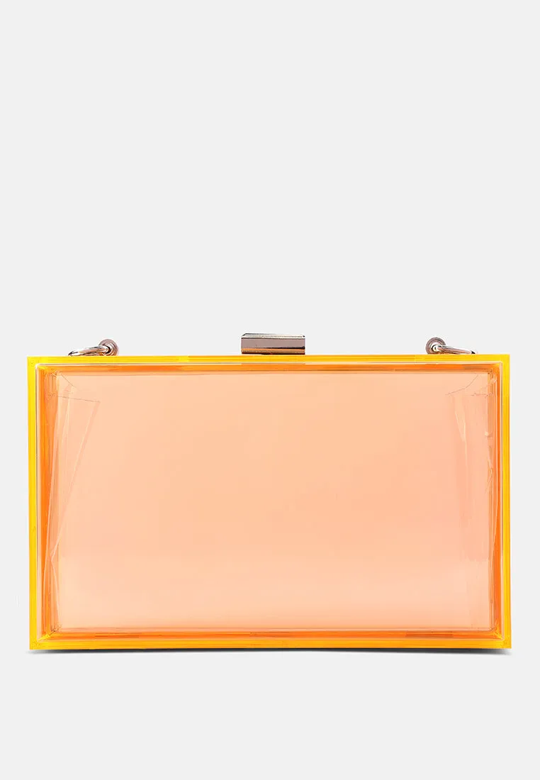 Clear Rectangle Clutch Bag