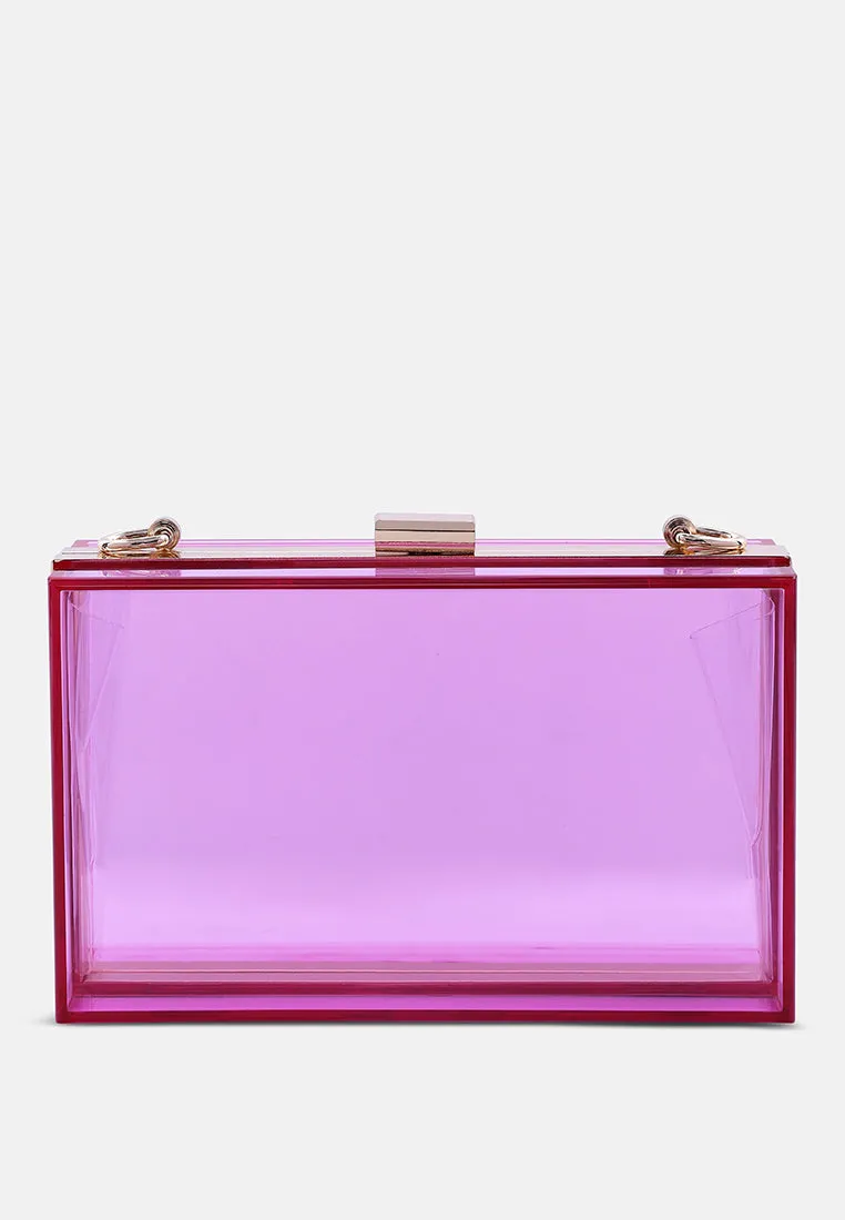 Clear Rectangle Clutch Bag