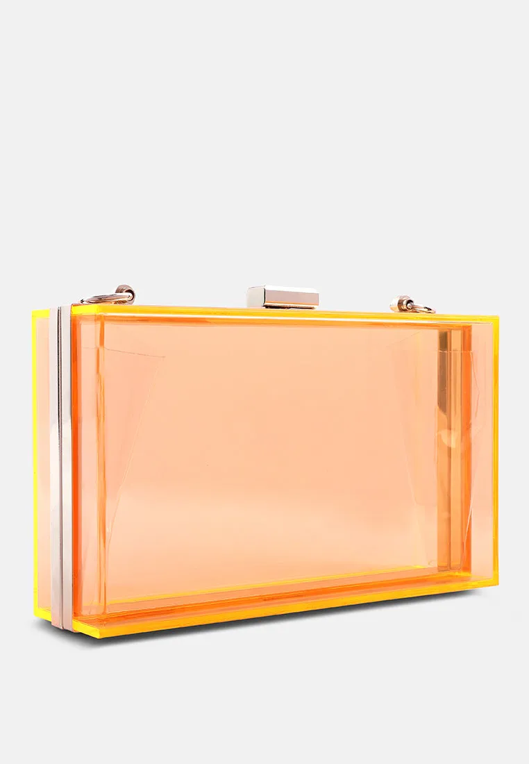 Clear Rectangle Clutch Bag