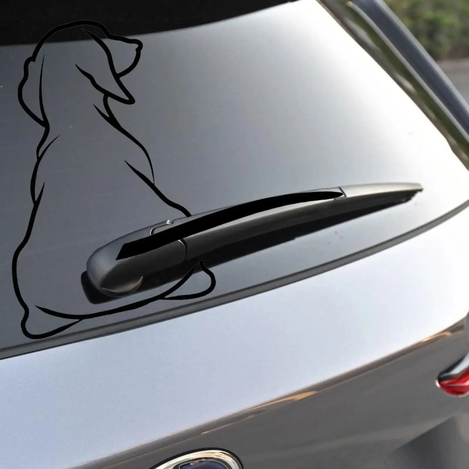 Dachshund Wagging Tail Car Sticker