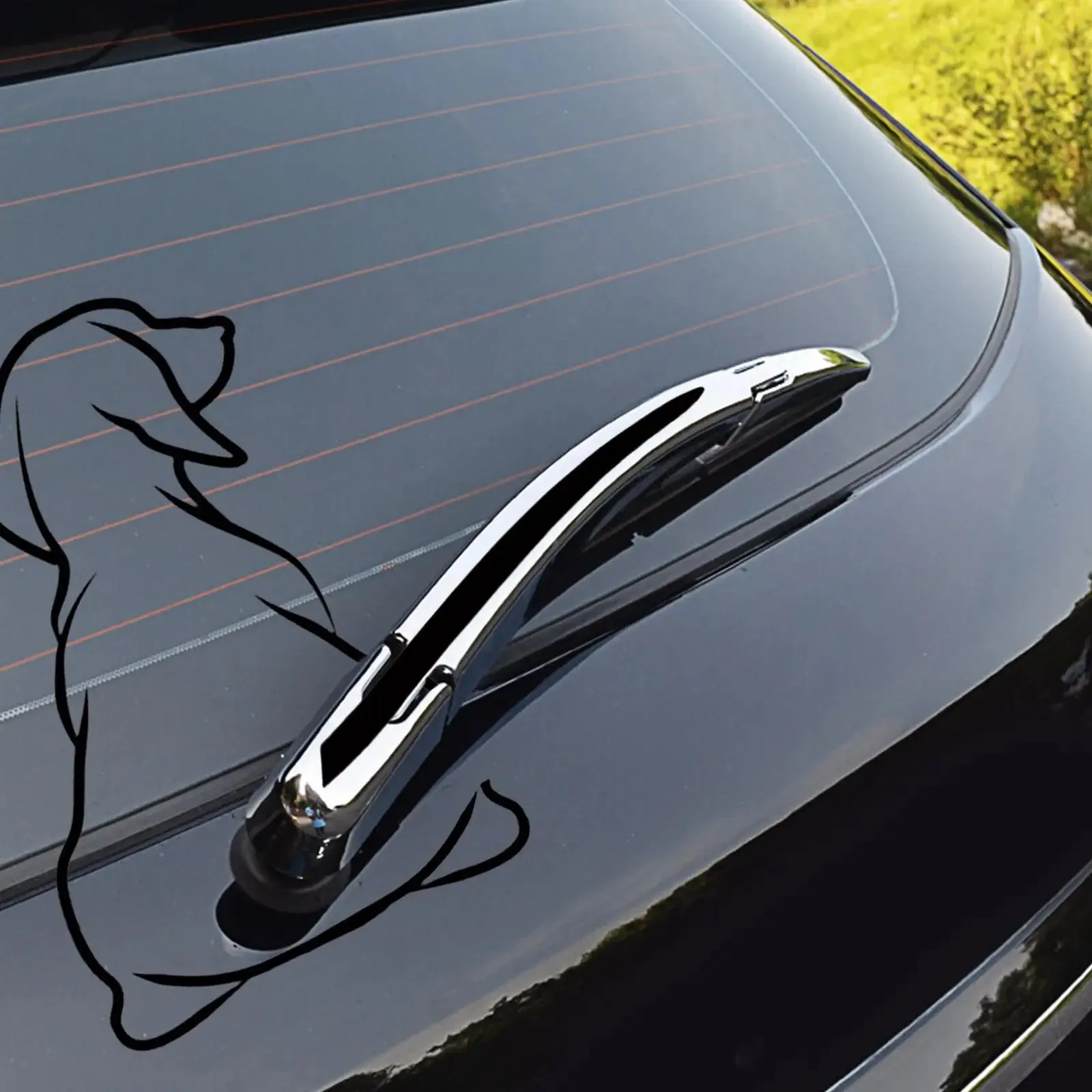 Dachshund Wagging Tail Car Sticker