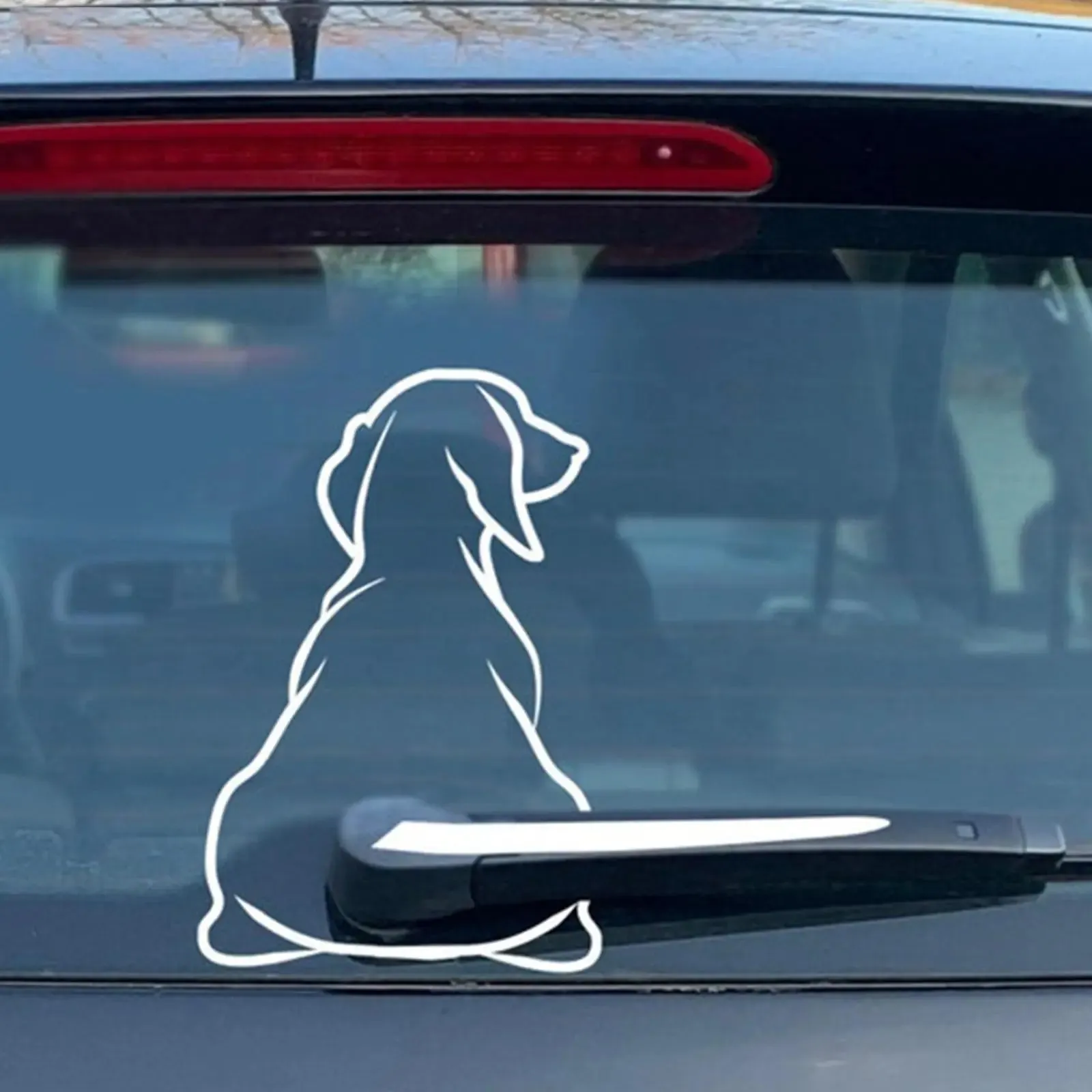 Dachshund Wagging Tail Car Sticker