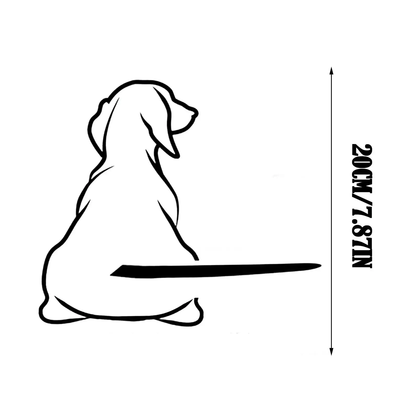 Dachshund Wagging Tail Car Sticker