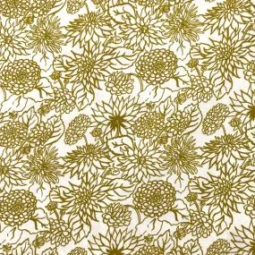 Dahlia Dream Ivory | In The Garden | Organic Quilting Cotton