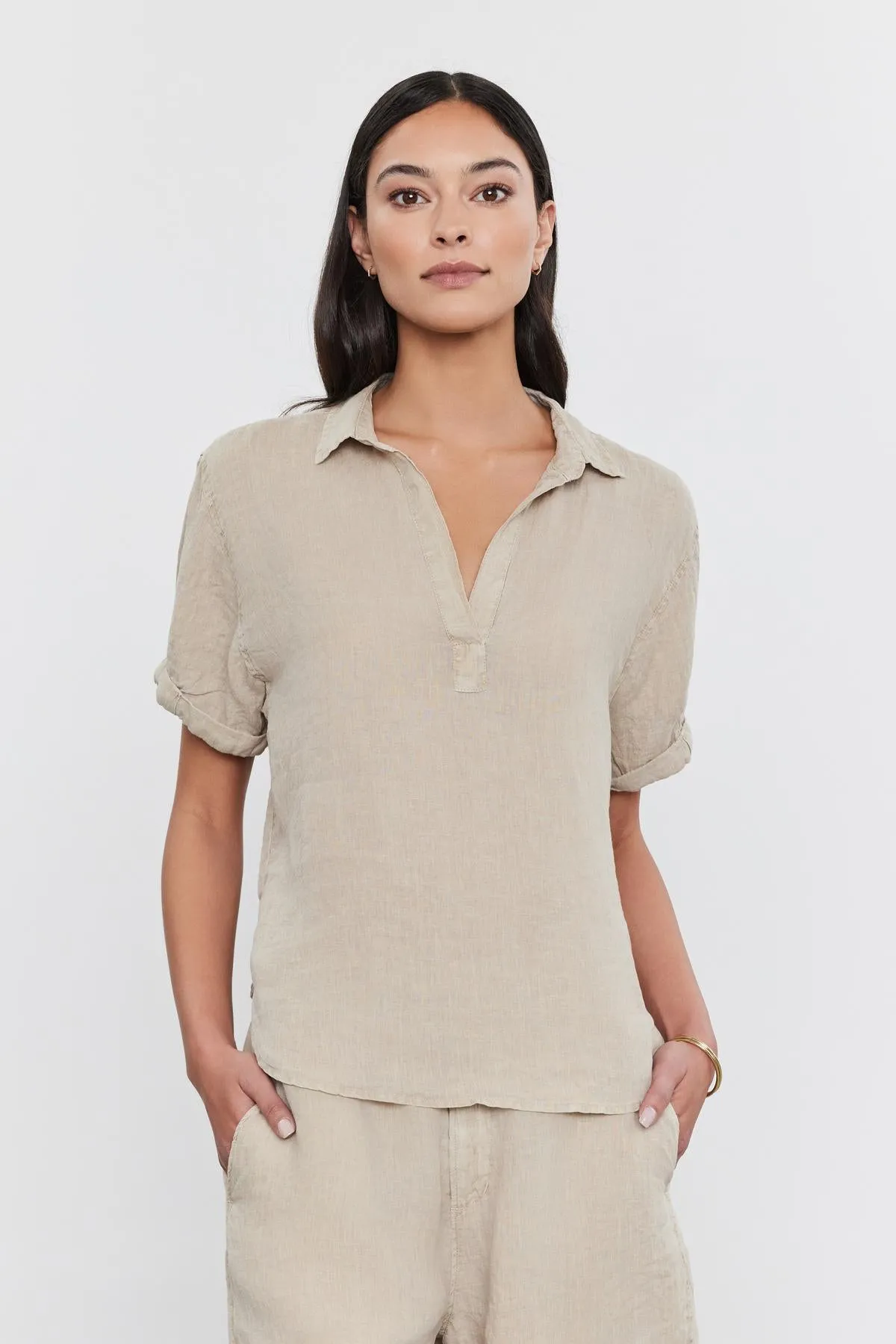 ELERIE LINEN TOP