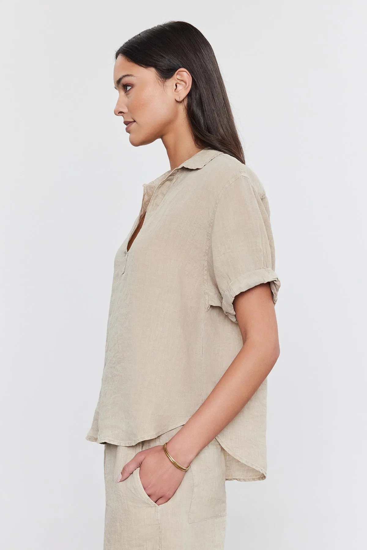 ELERIE LINEN TOP