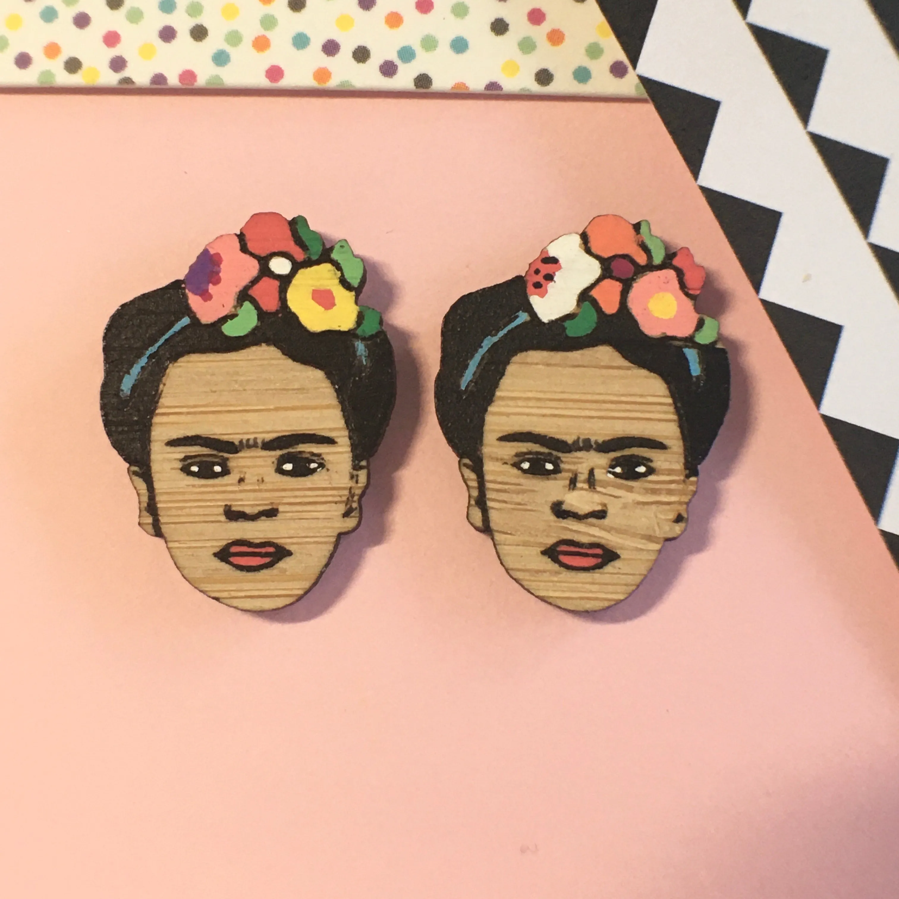 Face Studs: Frida Kahlo