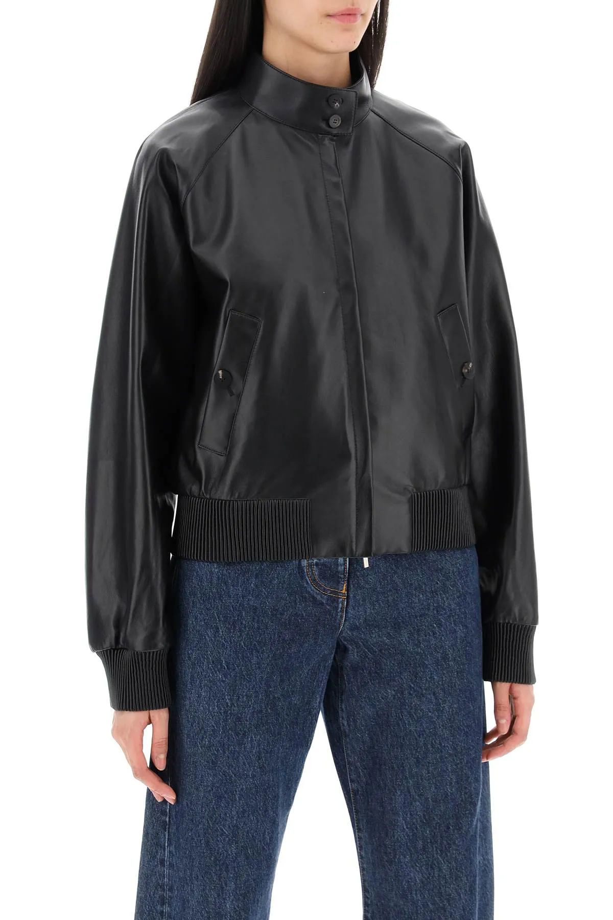 FERRAGAMO harrington leather jacket in