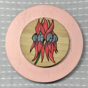 Floral Brooch - Sturt's Desert Pea