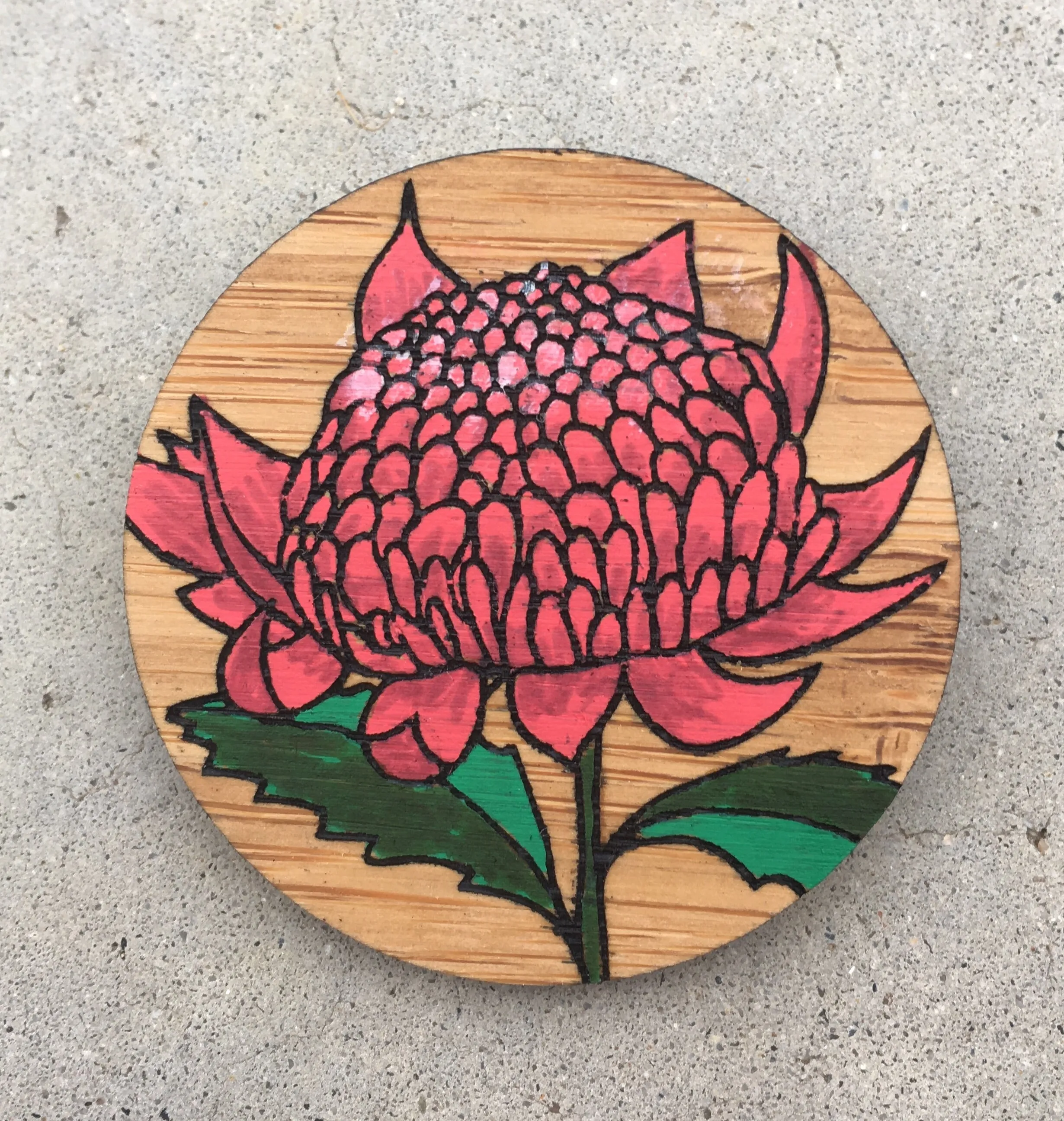 Floral Brooch - Waratah