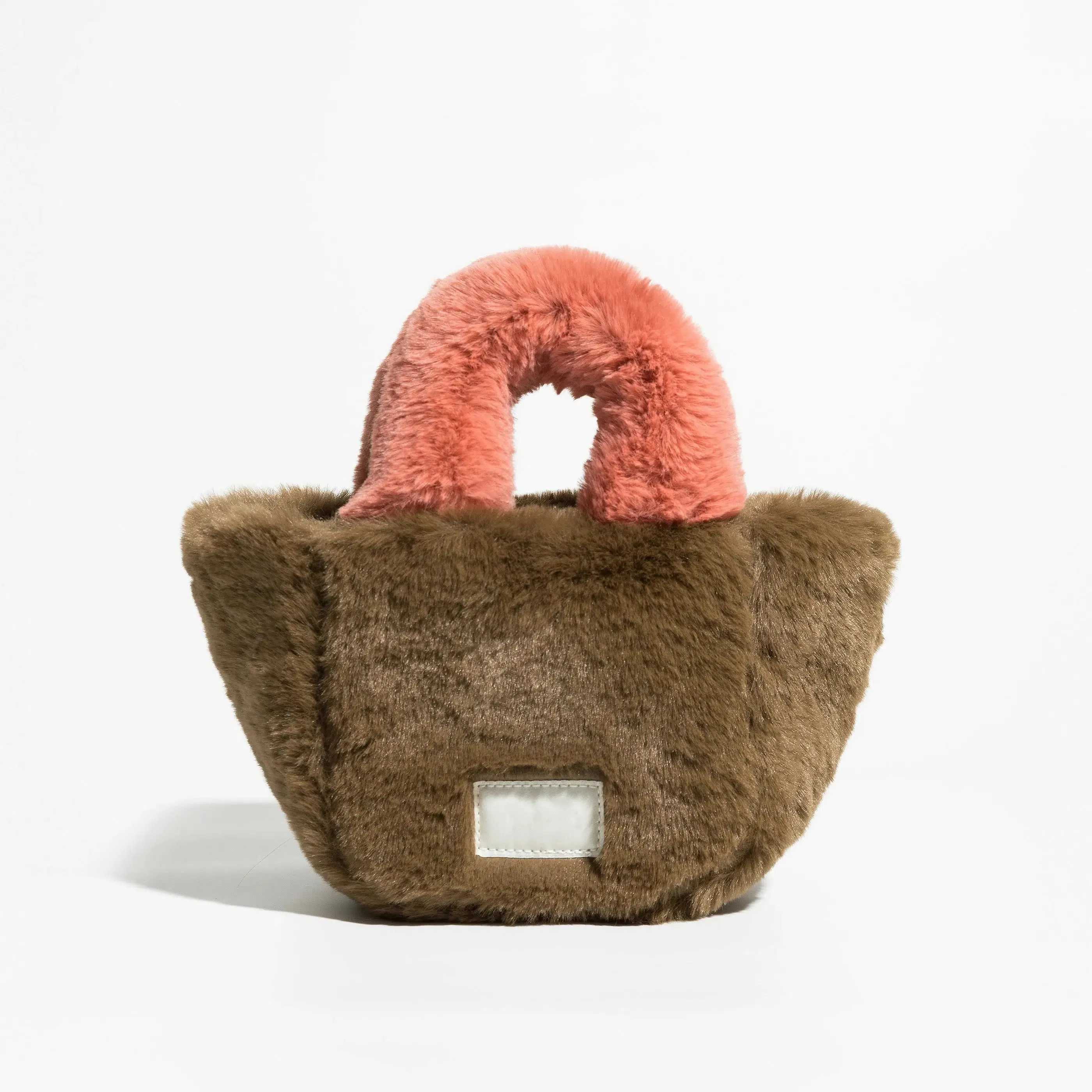 Fluffy Faux Fur Basket Handbag