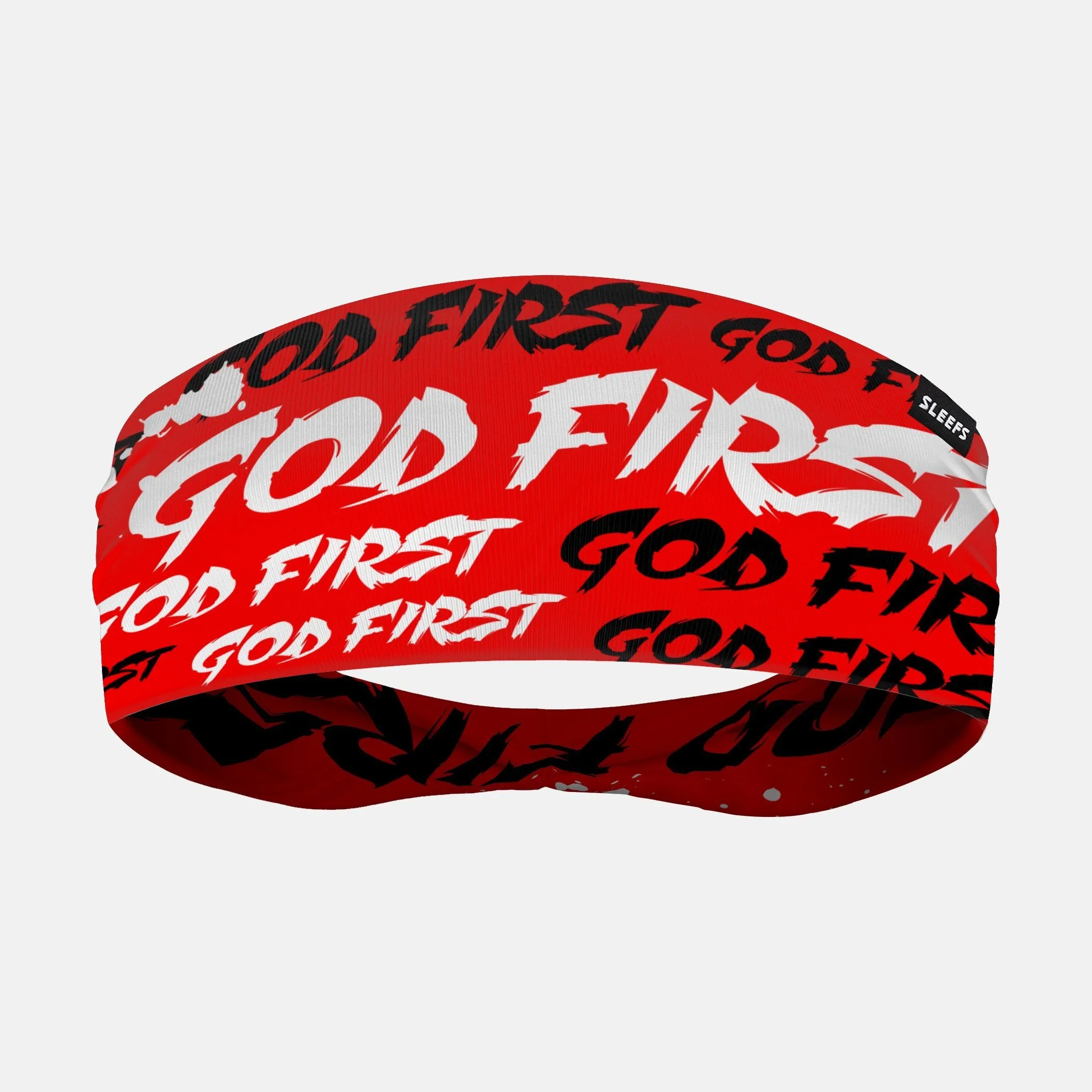 God First Red Double-Side Wide Headband