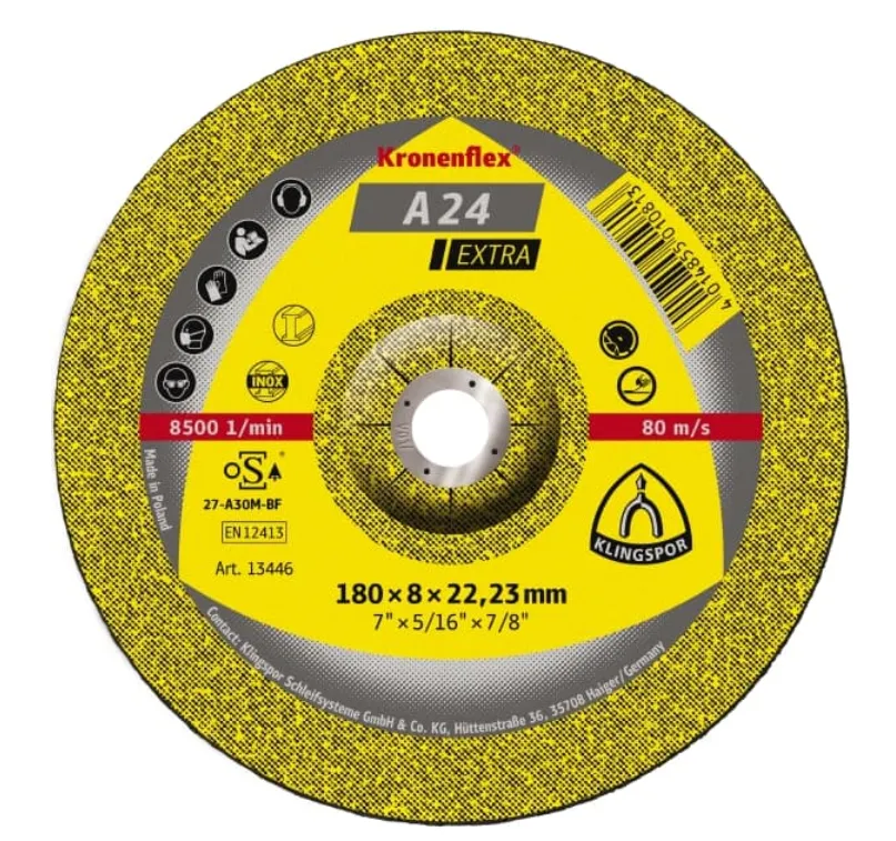 Klingspor Abrasive Grinding Discs (A24 EX) 100 x 6 x 16mm