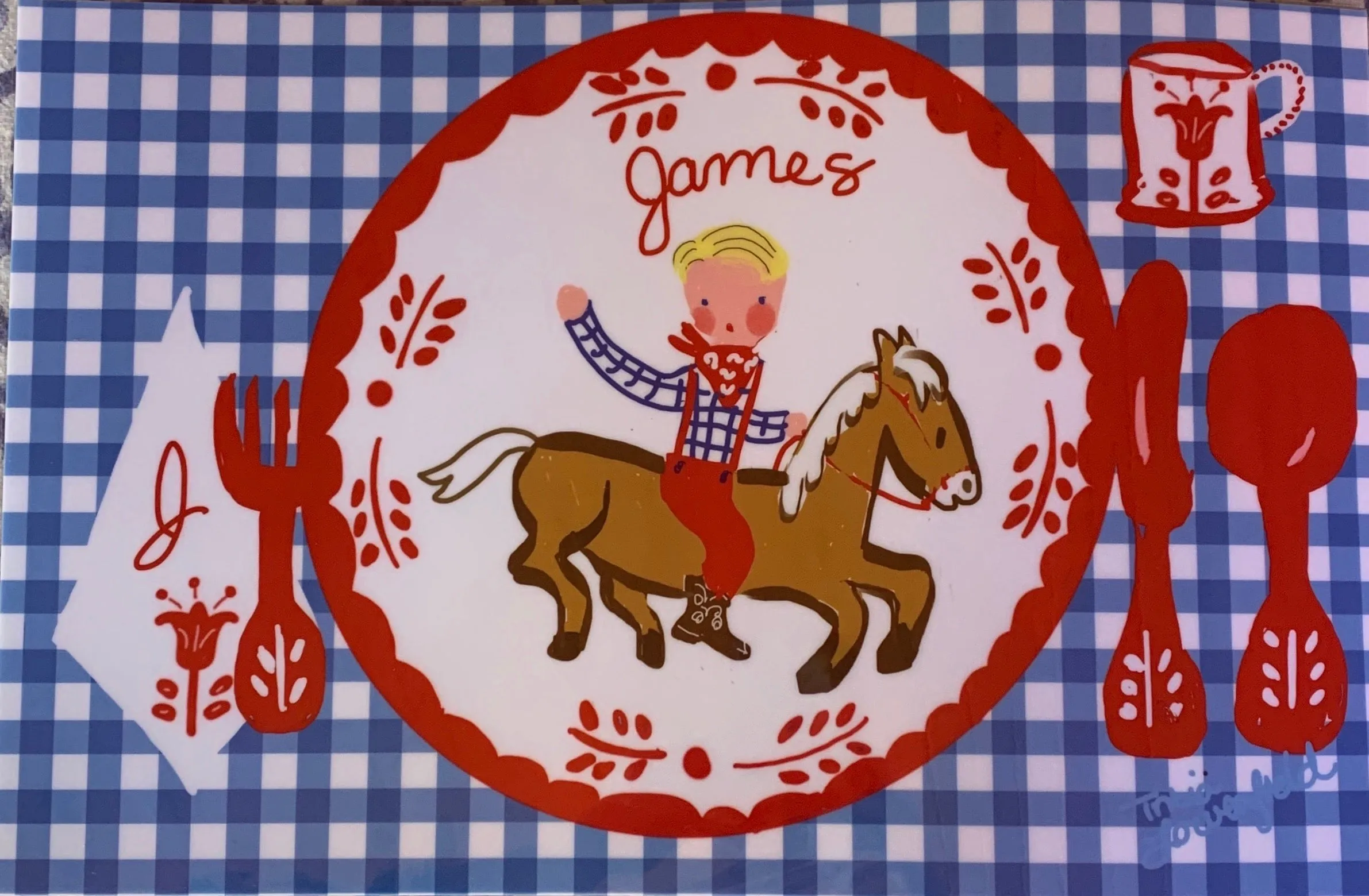 Laminated Placemat - Cowboy