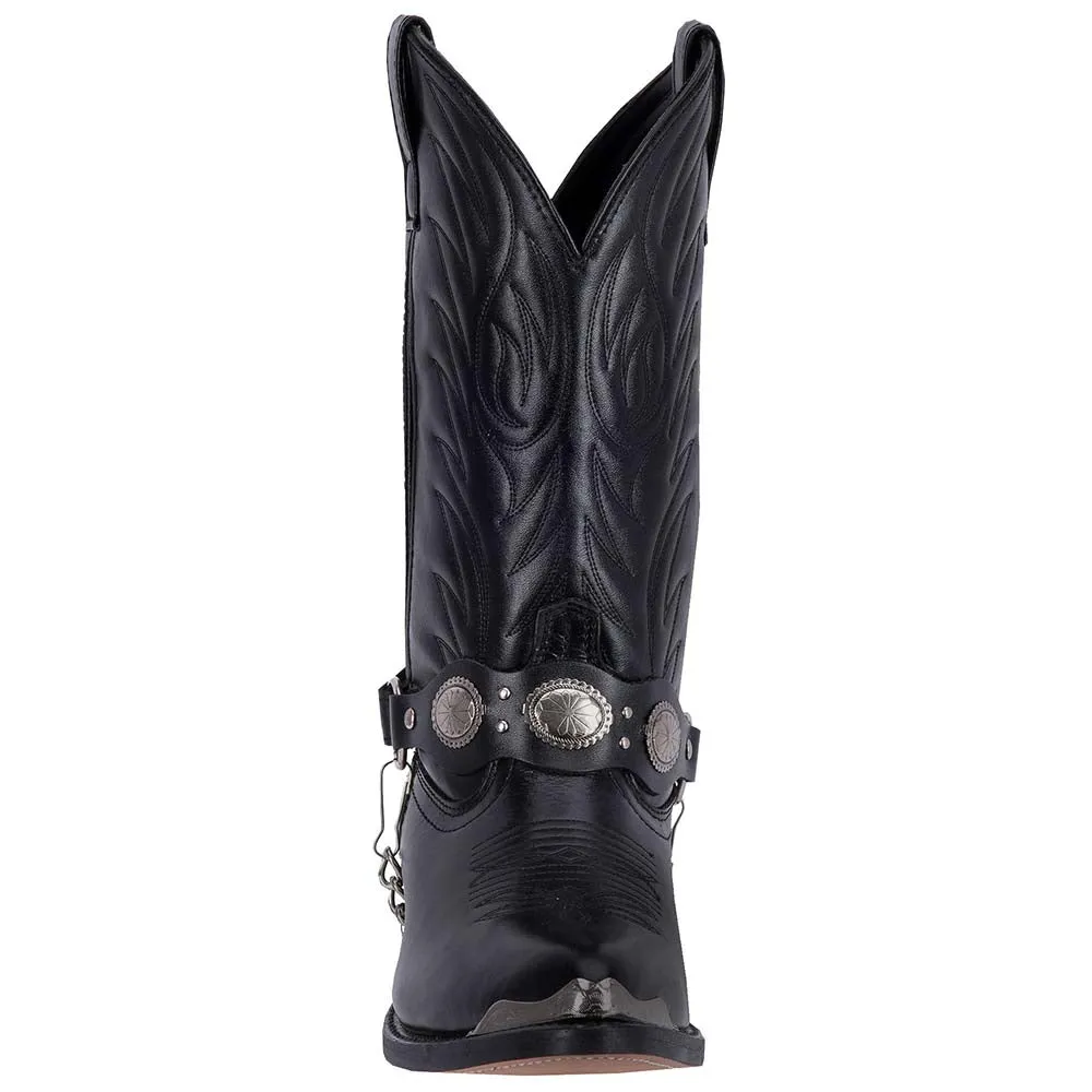 Laredo Black Leather Footed Boots